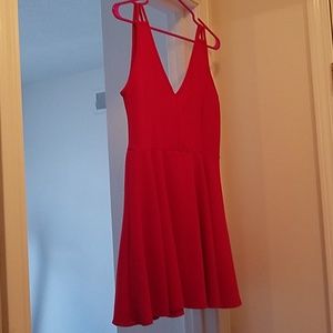 Red skater dress
